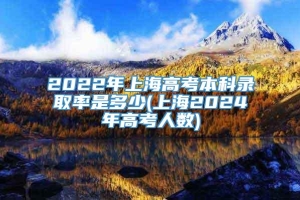 2022年上海高考本科录取率是多少(上海2024年高考人数)