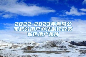 2022-2023年青岛公布积分落户办法解读放宽新区落户条件