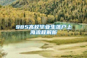 985高校毕业生落户上海流程解析