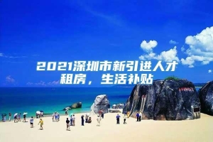 2021深圳市新引进人才租房，生活补贴