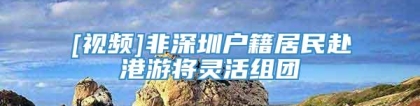 [视频]非深圳户籍居民赴港游将灵活组团
