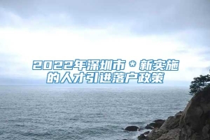 2022年深圳市＊新实施的人才引进落户政策