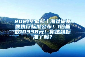 2021年最新上海社保基数执行标准公布！1倍基数10338元！你达到标准了吗？
