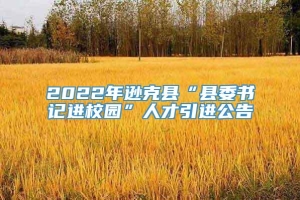 2022年逊克县“县委书记进校园”人才引进公告