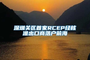 深圳关区首家RCEP经核准出口商落户前海