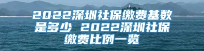 2022深圳社保缴费基数是多少 2022深圳社保缴费比例一览