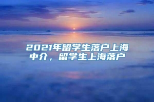 2021年留学生落户上海中介，留学生上海落户