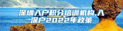 深圳入户积分培训机构,入深户2022年政策