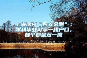 上海落户“四大金刚”：本科毕业可拿一线户口，各个都是双一流