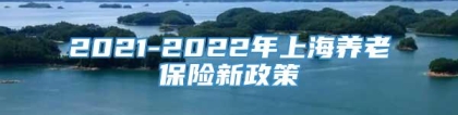 2021-2022年上海养老保险新政策