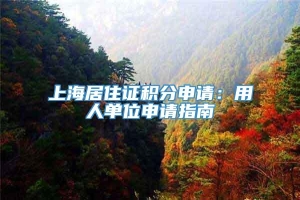 上海居住证积分申请：用人单位申请指南