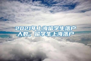 2021年上海留学生落户人数，留学生上海落户