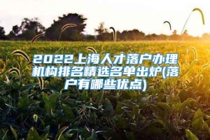 2022上海人才落户办理机构排名精选名单出炉(落户有哪些优点)