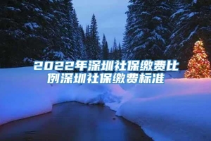 2022年深圳社保缴费比例深圳社保缴费标准