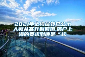 2021年上海居转户公示人数从高升到回落,落户上海的要求到底是“松