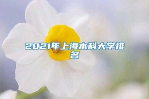 2021年上海本科大学排名