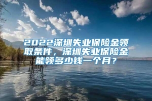 2022深圳失业保险金领取条件，深圳失业保险金能领多少钱一个月？