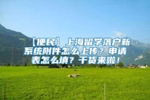 【便民】上海留学落户新系统附件怎么上传？申请表怎么填？干货来啦！