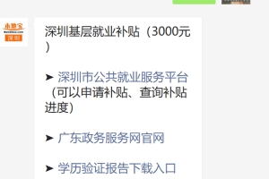 2022年深圳基层就业补贴申请要交多久社保