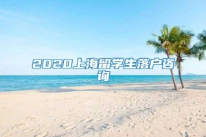 2020上海留学生落户咨询