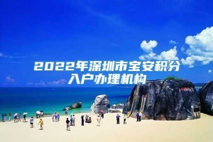 2022年深圳市宝安积分入户办理机构