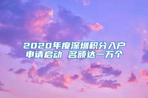 2020年度深圳积分入户申请启动 名额达一万个
