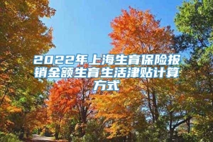 2022年上海生育保险报销金额生育生活津贴计算方式