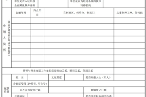 2022年上海市居住证积分申请表下载