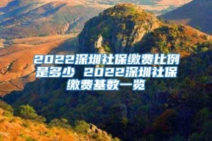 2022深圳社保缴费比例是多少 2022深圳社保缴费基数一览