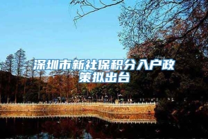 深圳市新社保积分入户政策拟出台
