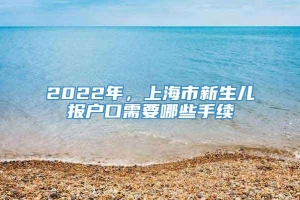 2022年，上海市新生儿报户口需要哪些手续