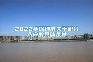 2022年深圳市关于积分入户的具体条件