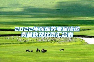 2022年深圳养老保险缴费基数及比例汇总表